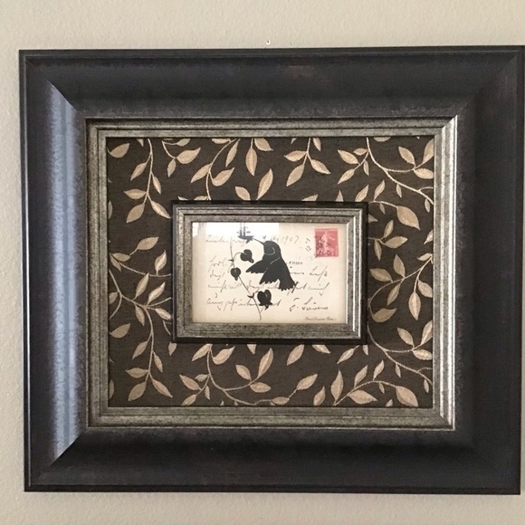 Hummingbird Silhouette Post Card Picture Nancy Shumaker Pallan Art Brown 16x18” - Picture 6 of 8